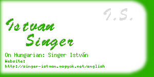 istvan singer business card