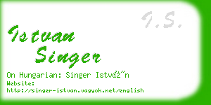 istvan singer business card